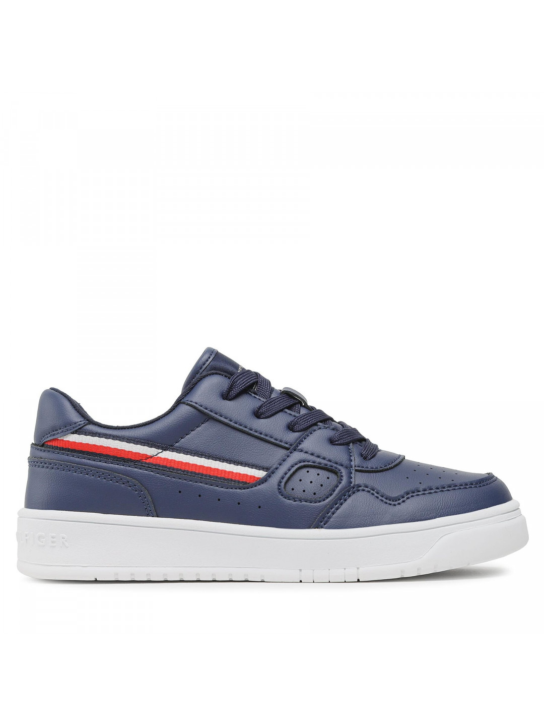 Sneakersy Tommy Hilfiger Stripes Low Cut Lace-Up Sneaker T3X9-32848-1355 S Tmavomodrá